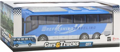 Produktbild von Toi-Toys Spielzeugbus blau Friktion 32cm - Cars & Trucks Bus