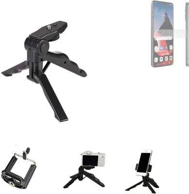 Produktbild von K-S-Trade Stativ Tisch-Ständer Dreibein Handy-Stativ Ständer kompatibel mit Motorola ThinkPhone Mini-Stativ Smartphone Tripod Handy-Stativ aus