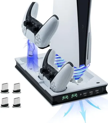 Produktbild von PS5 Kühlung Ladestation für Playstation 5 UHD/Digital Edition Konsolen-Ladestation, PS5 Ladekühlungs- zubehör set