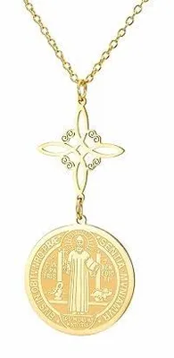 Zdjęcie produktu dla Naszyjnik węzeł czarownicy św benedykta stal nierdzewna amulet