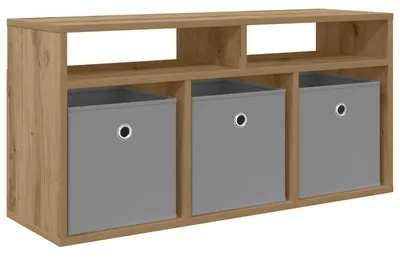 Image de vidaXL Meuble bas, 87 x 27,5 x 43 cm, finition chêne artisanal