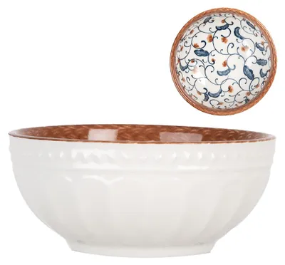Zdjęcie produktu dla Miska Clayre & Eef 100 ml biało-brązowa ceramiczna