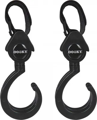 Obrázok produktu pre Dooky 5027050, Háčik, Čierna, Detský kočík, Chlapec / dievča, 2 háčik/háčiky, Suchý zips
