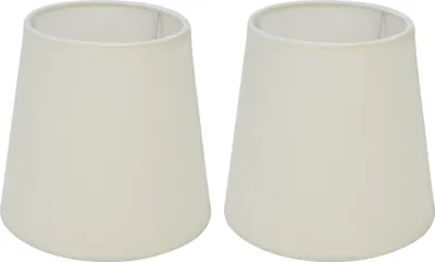 Produktbild von 2Pcs Indoor Lampenschirm Europäischen Stil Stoff Lampenschirm für E14 Kronleuchter Tischlampe Stehlampe (PX17 Beige )
