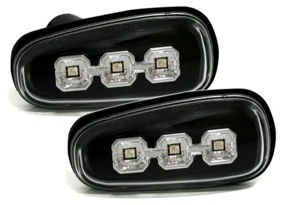 Für Opel Astra G / Zafira A 2x LED Seitenblinker Blinker Set Klarglas Schwarz in der Farbe Schwarz von AD TUNING GmbH & Co. KG