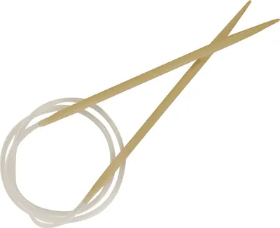 Produktbild von Bambus Rundstricknadel Stärke 5 mm, 80 cm Stricknadel Natur Stricken