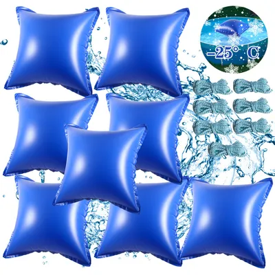 Immagine prodotto di TolleTour 8 pezzi cuscino per piscina cuscino d'aria invernale per piscina 122 x 122 x 60 cm, cuscino per piscina, cuscino d'aria, cuscino invernale per copertura piscina invernaggio