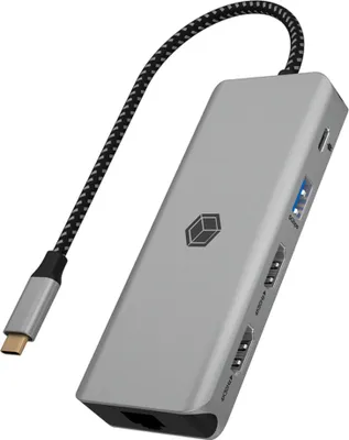 Produktbild von ICY BOX IB-DK4012-CPD, 9 in 1 USB Type-C® Notebook DockingStation, 2x HDMI