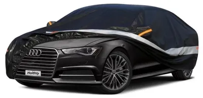Image de Housse de protection pour voiture, compatible avec Audi A6 (2004-2024), 10 couches, imperméable, respirante, protection UV, couleur noire