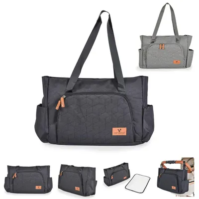 Produktbild von Cangaroo Wickeltasche Keily Henkel Hauptfach mit Reißverschluss Wickelunterlage schwarz