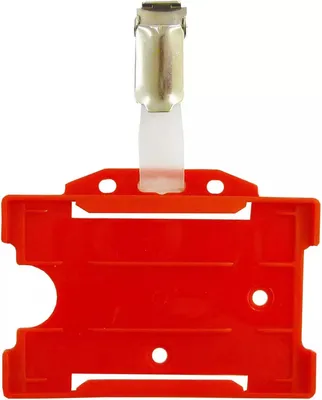 Produktbild von 1x ROT Ausweisset Ausweis-Set Ausweishülle Auswelter Kartenhalter+ Milchiger Lasche Clip GROSSE FARBAUSWAHL