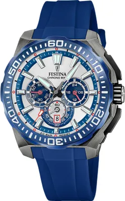 Produktbild von Festina Herrenuhr Chrono Bike Armbanduhr Kautschuk blau UF20725/4
