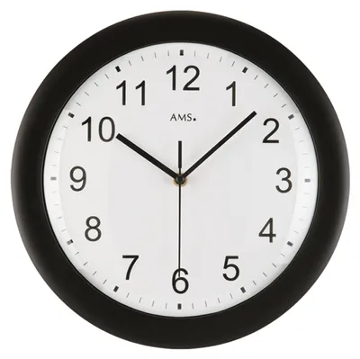 Produktbild von AMS Funk-Wanduhr, Funkwerk, D30x4cm, 5935