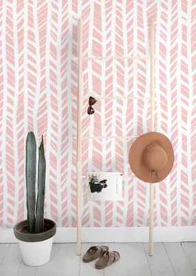 Produktbild von Coloray Fototapete 250x104 cm Latextapete Magicstick - Herringbone Pastell Geometric.