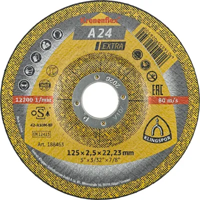 Produktbild von Trennscheibe A24 Extra 125x2,5mm gekröpfte Ausführung Klingspor