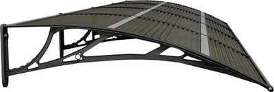 Obrázek produktu pro vidaXL Dveřní stříška černá 400 x 100 cm polykarbonát