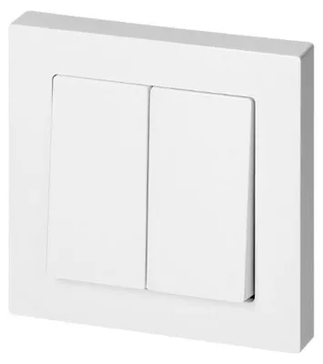Image de Interrupteur encastré double, 10A, 250V - Blanc