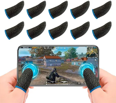 Produktbild von PUBG Mobile Game Finger Covers [10 Stück] für Android und IOS Überlebensregeln/Messer.