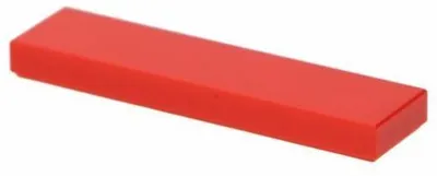 Imagen del producto de 10 piezas LEGO, placa 1 x 4 (2431) - Roja