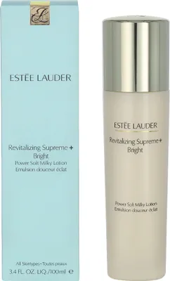 Zdjęcie produktu dla Estée Lauder Revitalizing Supreme + Bright Milky Lotion, Balsam do twarzy, Kobiety, 100 ml, Skóra uniwersalna, Przeciw wągrom, Rozjaśniający, Nawilżający, Wygładzający, Butelka