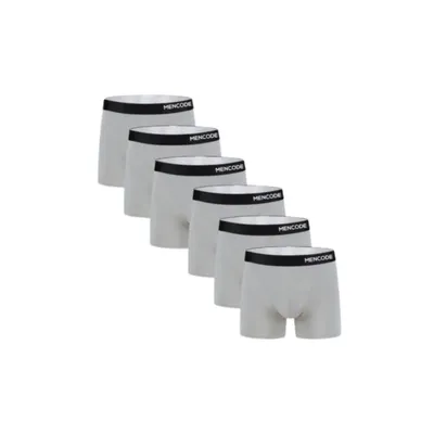Obrázek produktu pro balení 6 pánských boxerek z modalu x micro, elastické pánské kalhoty - MENCODE Grey XL