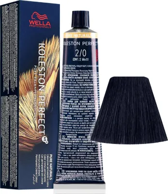 Produktbild von Wella Koleston Perfect ME+ Pure Naturals, Schwarz, 2/0, Unisex, 60 ml, Alle Haare, Glanz