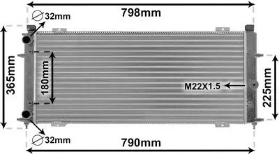 Produktbild von VAN WEZEL 58002094 Kühler Wasserkühler Motorkühler für VW Transporter IV Bus (70B, 70C, 7DB, 7DK, 70J, 70K, 7DC, 7DJ) Transporter IV Kastenwagen