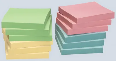 Produktbild von inFO Recycling Haftnotizen Standard 5644-88BOX farbsortiert - 12 Blöcke