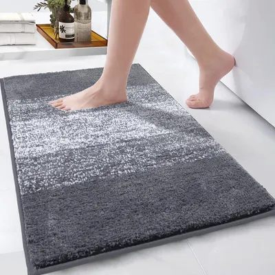 Immagine prodotto di Omgoods - Tappetino da bagno in microfibra extra morbido, grigio scuro, 60x90 cm
