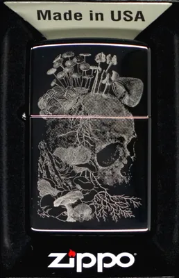 Produktbild von Zippo Benzinfeuerzeug Skull Mushroom Design
