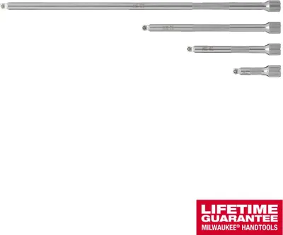 Zdjęcie produktu dla Zestaw z obrotowym przedłużeniem 3/8" Milwaukee (4 sztuki)