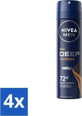 Immagine prodotto di NIVEA MEN - Deodorante Spray - Espresso Profondo - 150 ml - confezione risparmio - 4 pezzi