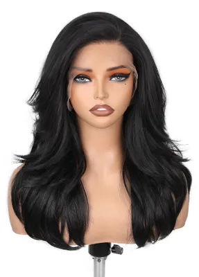 Productafbeelding van Zwarte Lace Front Pruik 45cm, Glue-free