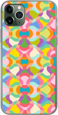 Produktbild von MuchoWow® Handyhülle Schutzhülle Hülle für Telefoonhoesje iPhone 11 Pro Max Design - Abstrakt - Farben - Retro Silikon Softcase Handy Hülle - Schutz