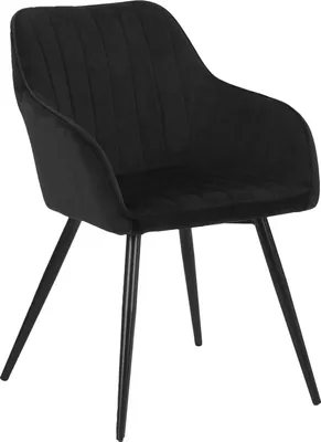 Image de Chaise en velours BERTILLE noire