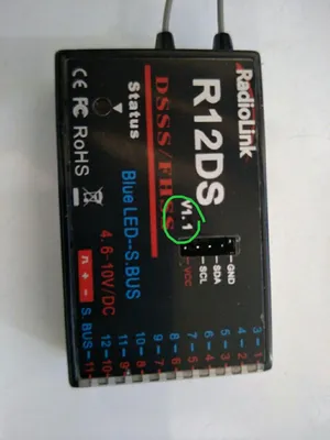 Zdjęcie produktu dla RadioLink R12DS 2.4GHz 12CH DSSS & FHSS Odbiornik AT9 AT9S AT10 AT10II Transmiter Wsparcie SBUS PWM jak pokazano