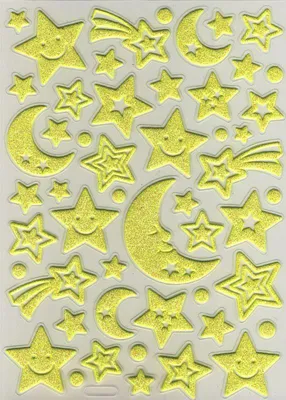 Produktbild von Leuchtsticker Mond Sterne Glow in the Dark