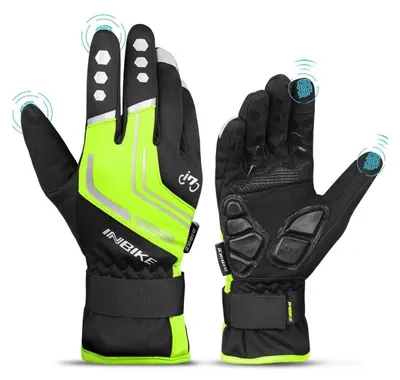 Immagine prodotto di Guanti da uomo invernali, imbottitura Thinsulate, antivento, compatibili con touchscreen, colore verde, taglia XXL