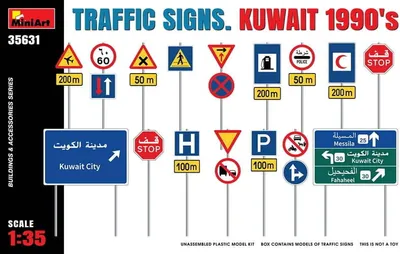 Produktbild von MiniArt 1:35 Verkehrszeichen Kuwait 1990 Plastik Modellbau