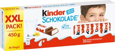 Ferrero Kinder Schokolade XXL Vollmilchschokolade Packung 450g