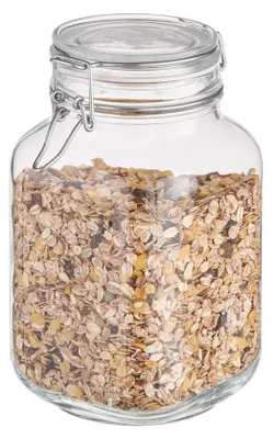 Produktbild von APS 82328 Vorratsglas, mit luftdichtem Klappdeckel, 12 x 12 cm, Höhe 22 cm, 2 Liter