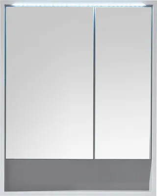 Obrázek produktu pro Badezimmerspiegelschrank >Lucera< in Weiß aus Glas - 60x75x20cm (BxHxT)