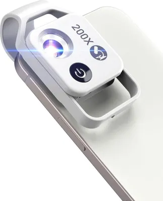 Image de Apexel 200X Mini microscope pour caméra de smartphone, format de poche, lumière LED, filtre CPL