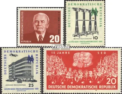 Produktbild von Briefmarken DDR 1961 Mi 807,813-814,821 (kompl.Ausg.) postfrisch 85.Geburtstag von Pieck
