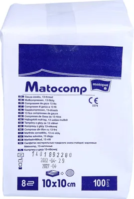 Produktbild von Mullkomp unste 10x10 13faed 8fach, 100 St KOM