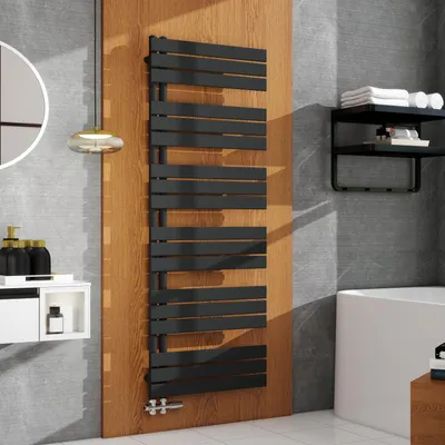Produktbild von Acezanble Badheizkörper Flach 1599x600mm 1023W Anthrazit Handtuchwärmer Seitenanschluss Warmwasser