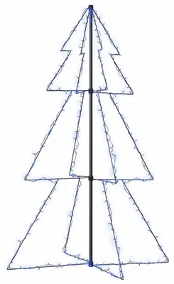 Produktbild von vidaXL Weihnachtsbaum in Kegelform 200 LEDs Indoor Outdoor 98x150 cm