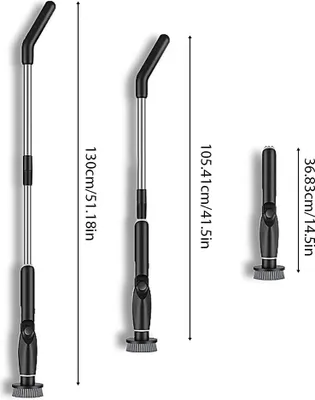 Obrázek produktu pro elektrický rotační kartáč 9 v 1 s 9 kartáčovými hlavami, bezdrátový čisticí kartáč, teleskopická rukojeť, 4 nastavitelné úhly, vodotěsný sprchový kartáč IPX7 pro domácnost, koupelnu, kuchyň, auto