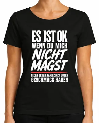 Productafbeelding van Het is oké als je me niet mag. Stijlverklaring. Sarcasme. Dames T-shirt, zwart, maat XL