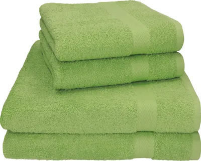 Produktbild von Betz 4-tlg. Handtuch-Set PREMIUM - 2 Liegetücher 2 Handtücher 100% Baumwolle  Farbe: apfelgrün